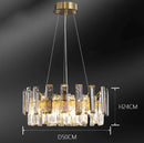 Lustre Doré Cristal Délicat Lumière Enveloppante – Kovo