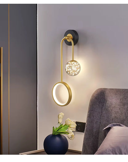 Applique Murale Élancé Finition Dorée Style Naturel – Veridia