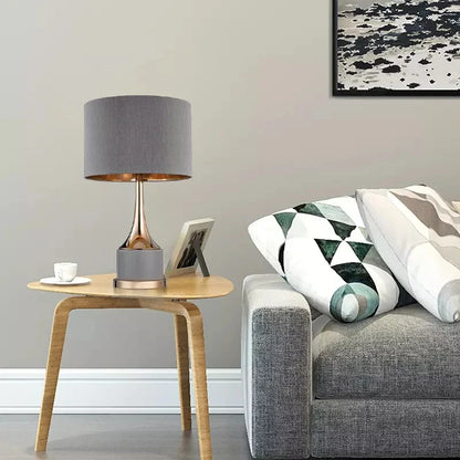 Bedside Lamp Vénusia refined design with gilded iron body and white fabric shade - view 7