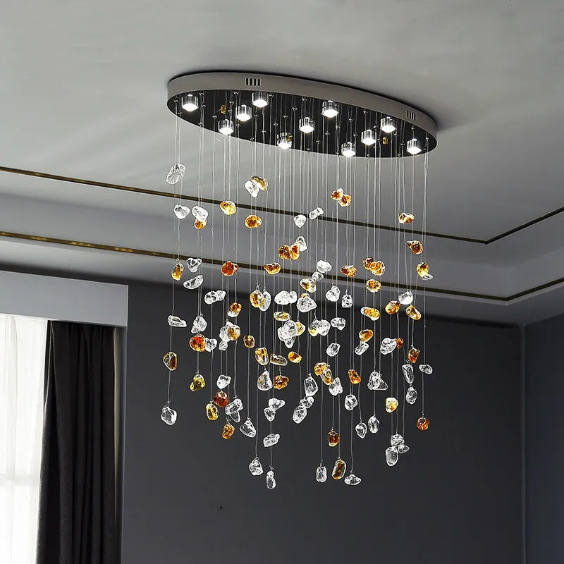 Lustre Cristal Moderne pour Salon – Cristallisea