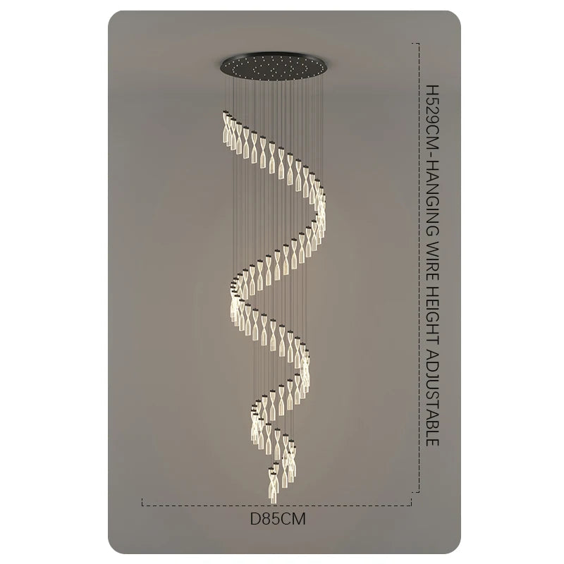 Suspension Structure Métal Doré et Cristaux Taillés – Vanta