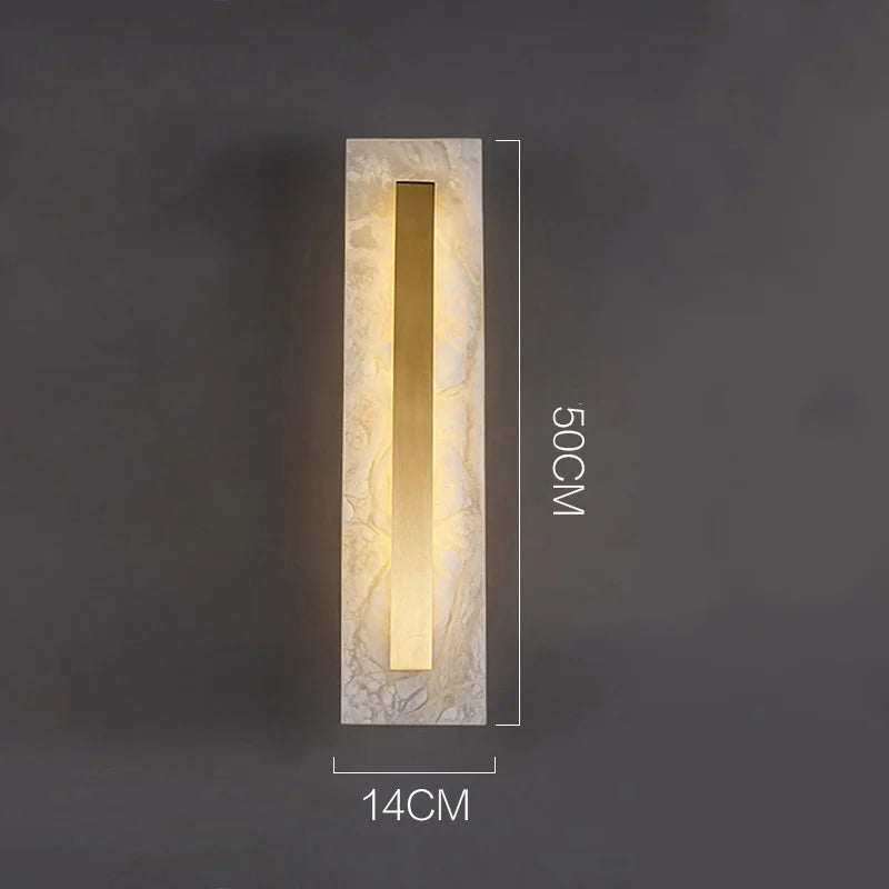 Applique murale en cuivre et marbre pour chambre – Marmoréa