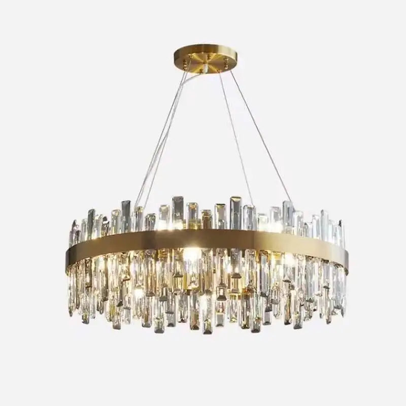 Lustre Circulaire Or Cristal Haute Brillance Design Royal – Vella