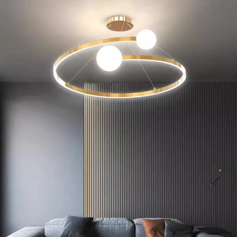 Kroonluchter Goudkleurig Minimalistisch Design & Hedendaags Luxe – Zenya