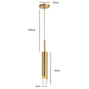 تعليق LED من الألومنيوم الذهبي بتصميم أنيق – إنيسيو
