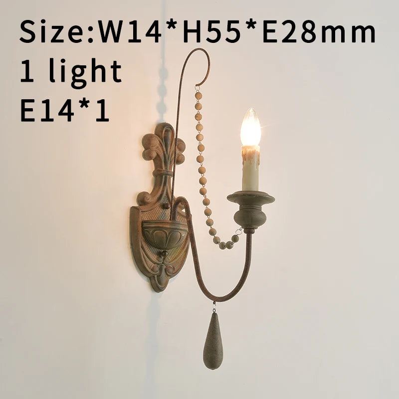 Vintage wit houten kroonluchter voor woonkamer – Elarisia