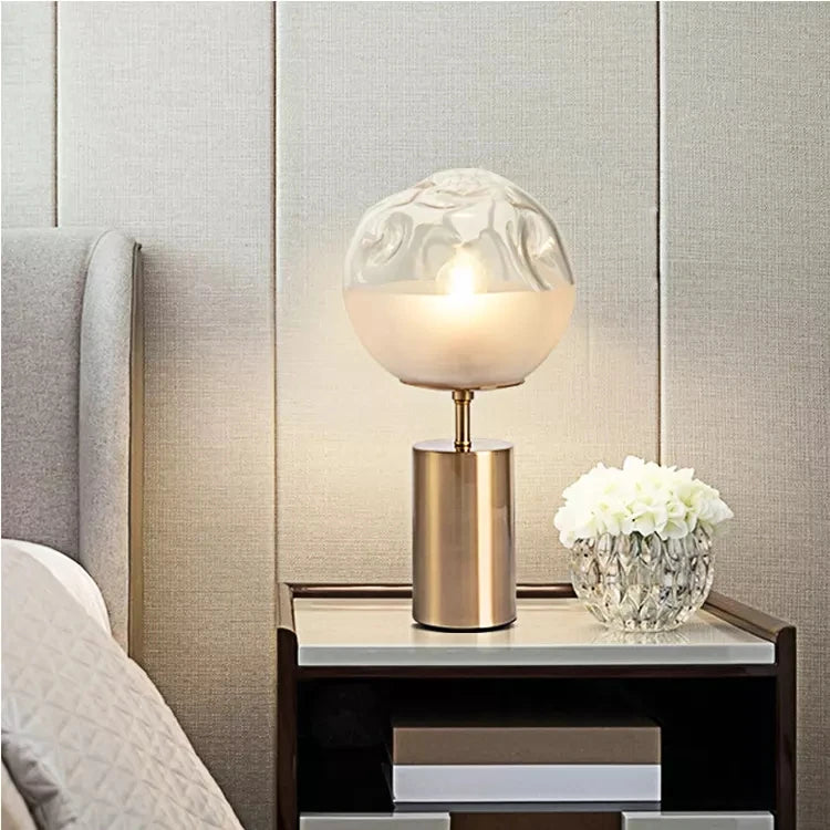 Lampe de Chevet Réglable en Verre et Métal Chic Intemporel – Orys 