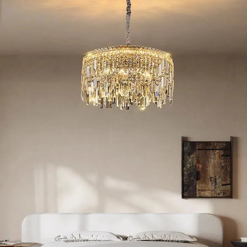 Suspension Contemporaine Anneaux Lumineux & Éclat Dynamique circulaire – Fluo