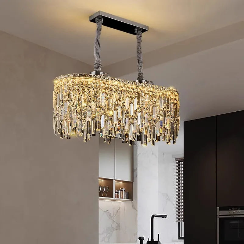 Hanglamp Eigentijds Verlichte Ringen & Dynamisch Glans Rechthoekig – Fluo