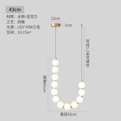 Modern alloy pendant light for dining room – Zeliorao