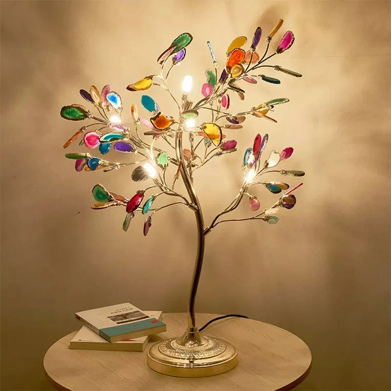 Boom Sculpturale Nachtkastlamp Veelkleurige Bladeren – Auror