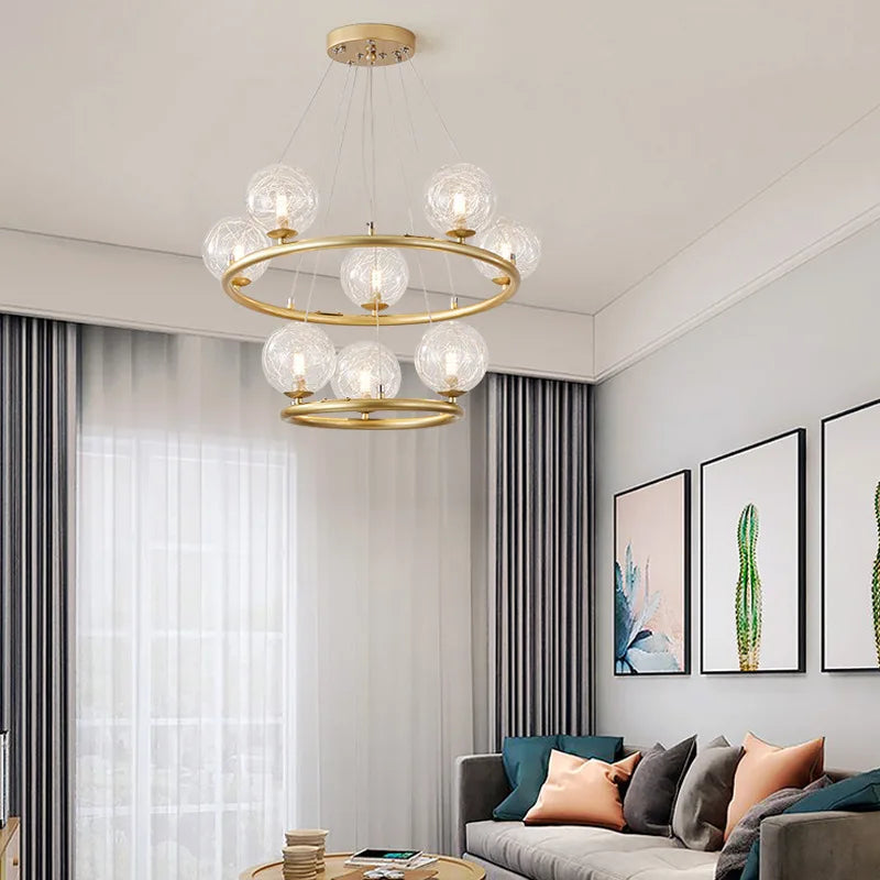 Elegante Glanzende Kroonluchter in Metaal en Glas Hoogste Kwaliteit – Luzia