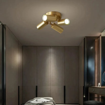 Minimalistische Gouden Dubbele LED Plafondlamp – Laiton