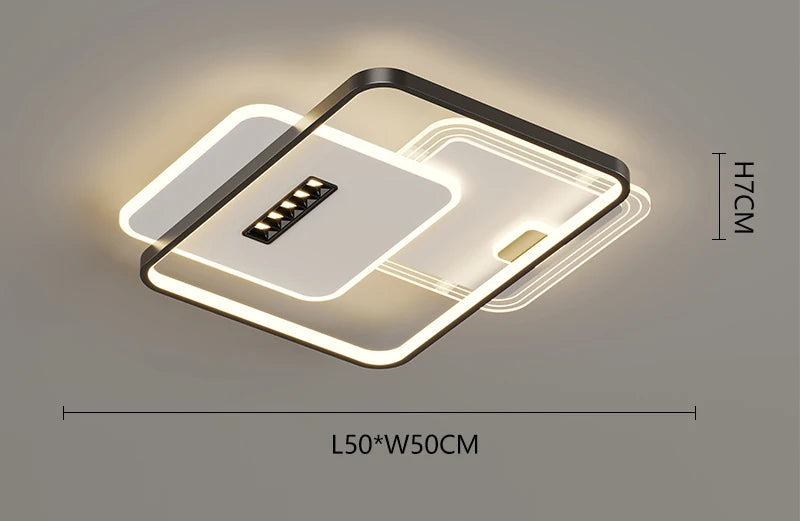 Plafonnier Moderne Courbes Fluides & Intensité Réglable – Soléna