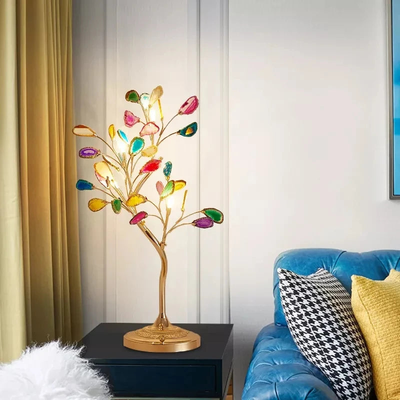 Boom Sculpturale Nachtkastlamp Veelkleurige Bladeren – Auror