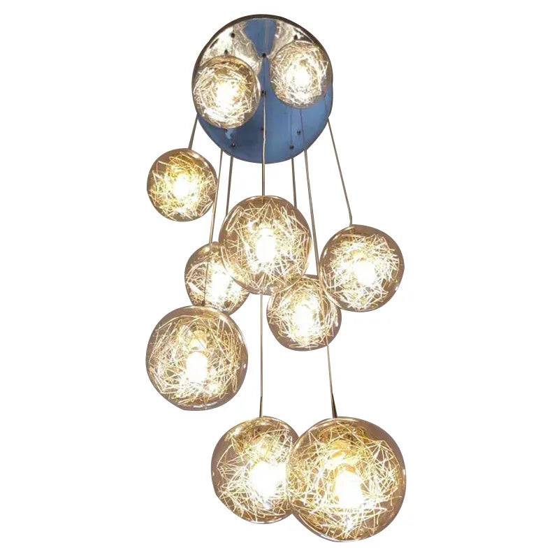 Suspension Chic Finition Or & Diffuseur en Verre – Veloria