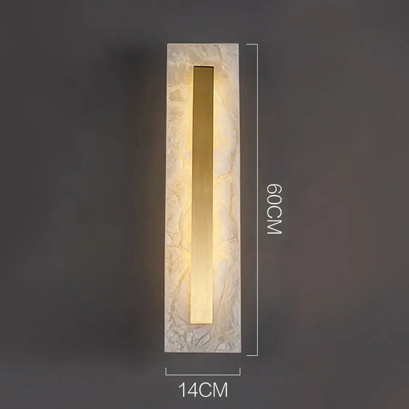 Applique murale en cuivre et marbre pour chambre – Marmoréa