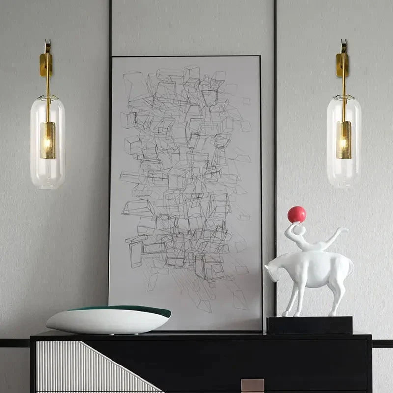 Decoratieve wandlamp glad design met verfijnd glans – Astrélia