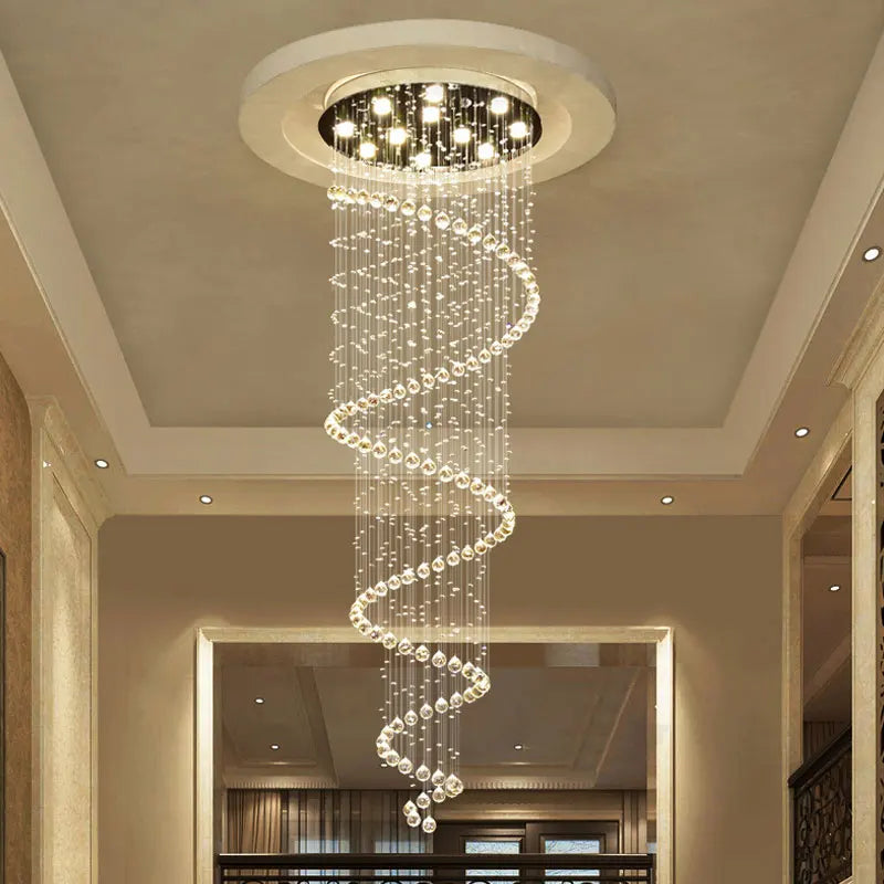 Plafonnier Prestige Métal Doré et Cristaux – Éclat de Mer