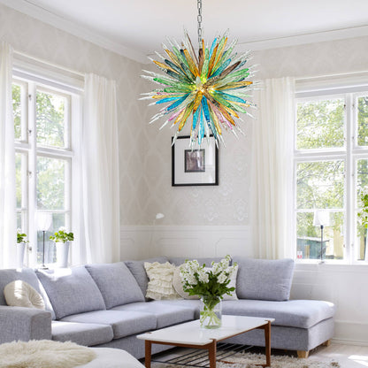 Kroonluchter in meerkleurig Murano-glas – Aurorice