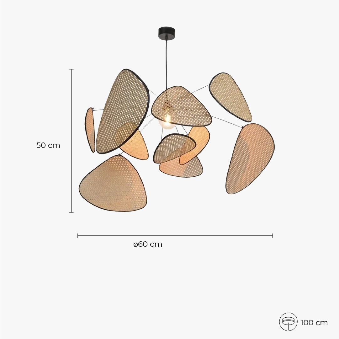 Lustre Bohème en Bambou pour Salon – Auramya