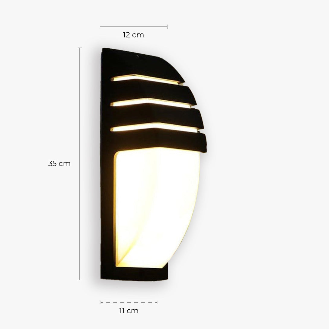 Applique Murale Extérieure en Aluminium Noir – Novaluce