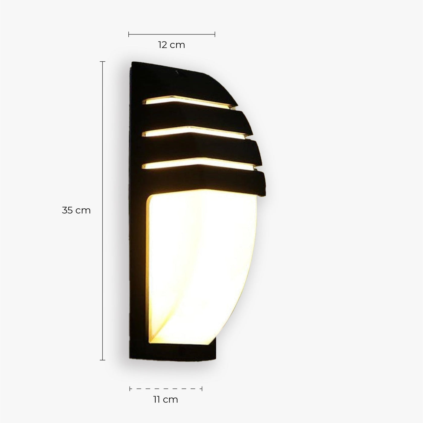 Applique Murale Extérieure en Aluminium Noir – Novaluce