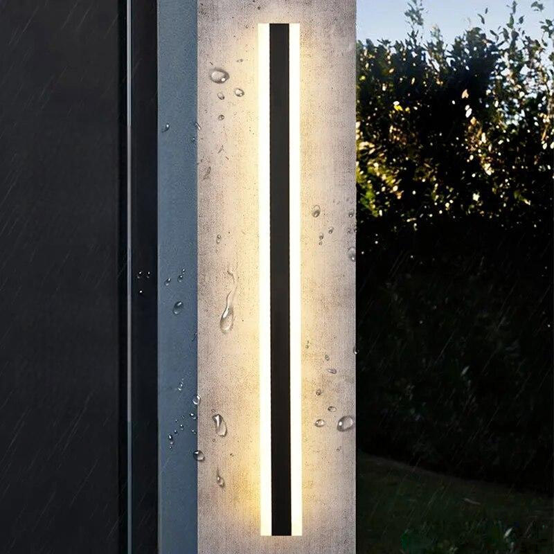 Outdoor LED sconce Luménia linear stainless steel design - view 3