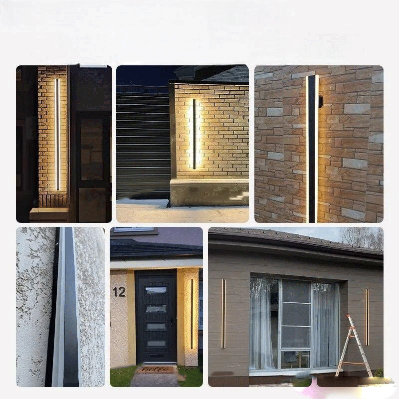 Outdoor LED sconce Luménia linear stainless steel design - view 6