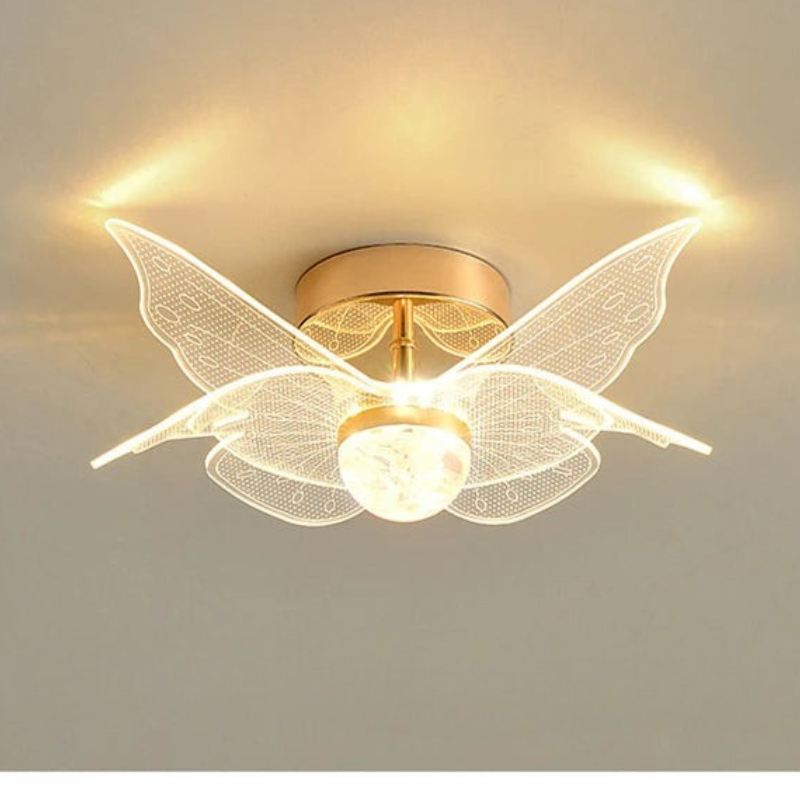 Plafonnier LED Doré Design Nordique Moderne – Aliova