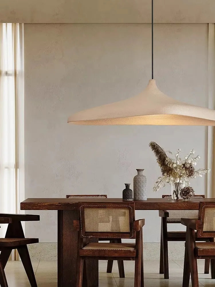 Wabi-Sabi stijl hanglamp in microbeton voor restaurants – Zelinea