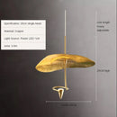 Moderne koperen hanglamp voor duplex – Céloria