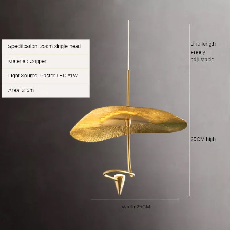 Moderne Koperen Hanglamp voor Duplex – Céloria