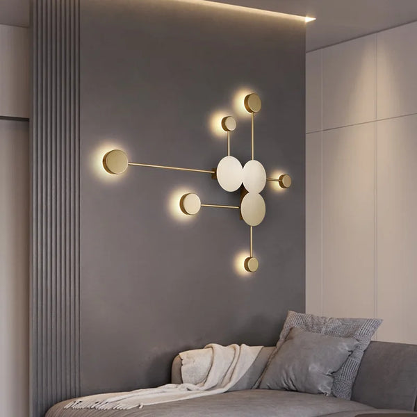 Applique murale moderne en fer noir pour salon – Noctarion
