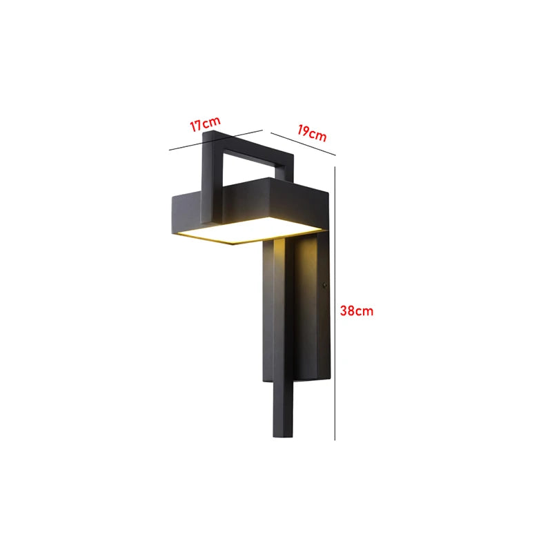 LED-wandlamp in zwart staal voor buiten – Armonéa