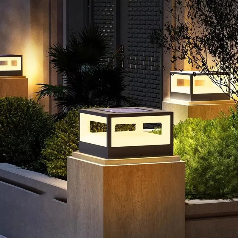 Lampe solaire extérieure en acier inoxydable – Solarique