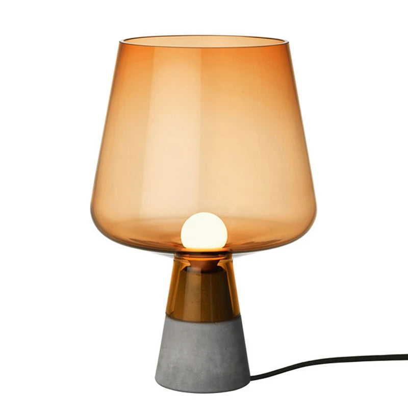 Lampe Chevet Verre Pierre Design Industriel – Lumora
