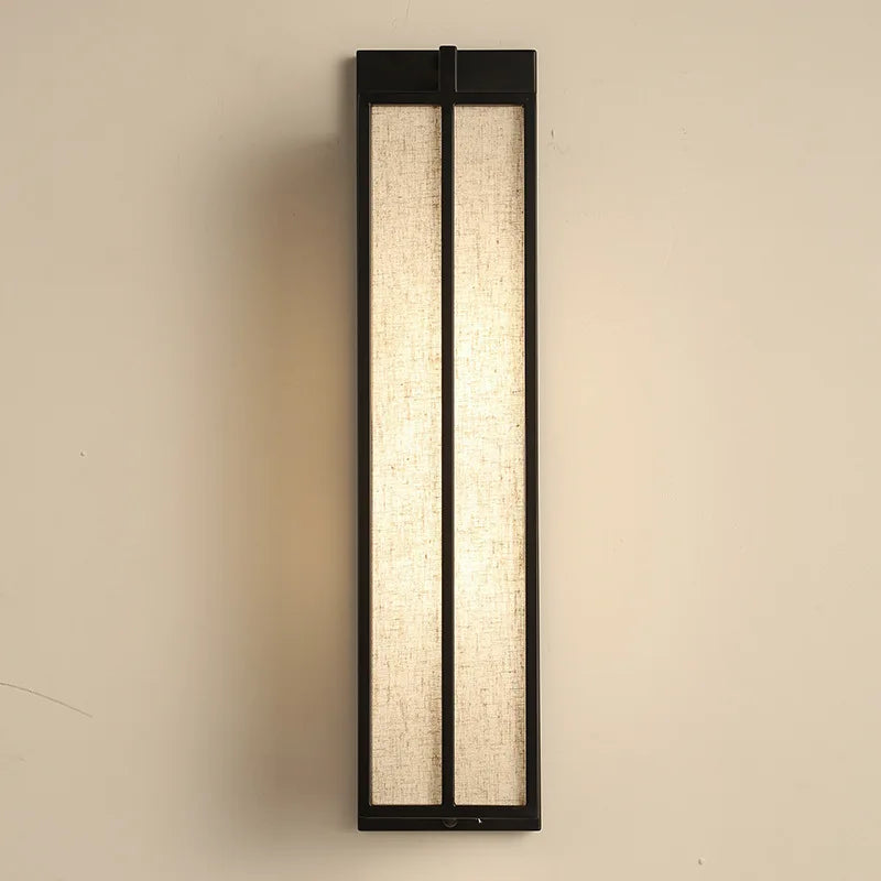 Applique murale en fer et lin style chinois pour chambre – Lumisan