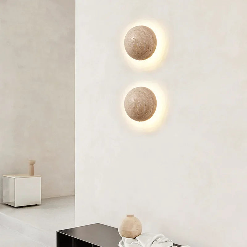 Stenen wandlamp voor woonkamer en slaapkamer – Serenitea