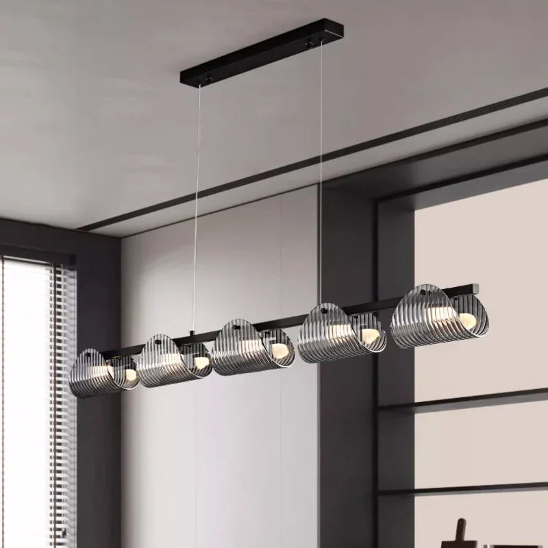 Suspension en verre fumé gris pour salle à manger – Orvelia