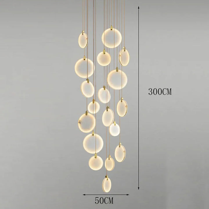 Suspension LED moderne en acrylique pour salon – Thaliona