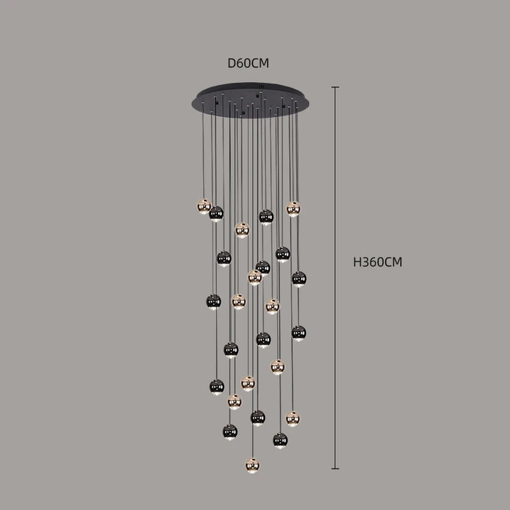 Suspension moderne en acier brossé pour salon – Célestaire