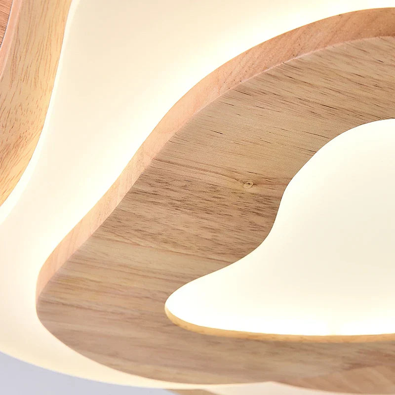 Natuurlijk Hout & Acryl LED-Plafondlamp – Miraë