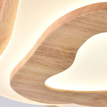 Natuurlijk Hout & Acryl LED-Plafondlamp – Miraë