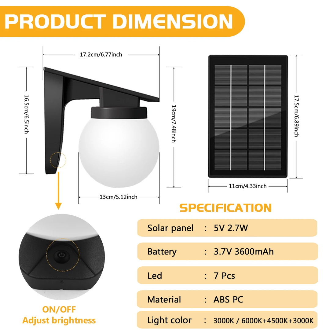 Applique murale solaire Art Déco pour jardin – Solastice