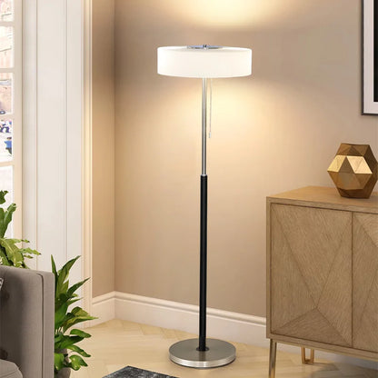 Moderne glas- en houten vloerlamp voor woonkamer – Armonille
