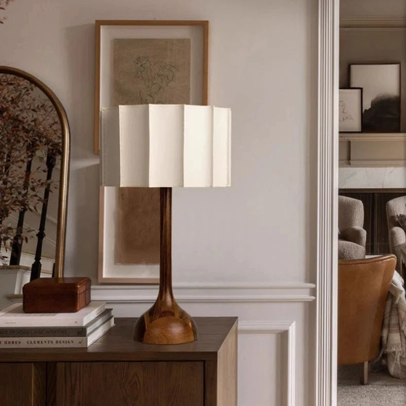 Lampe sur pied en bois style Wabi-Sabi pour salon – Armonique