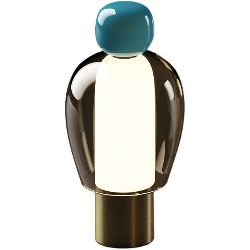 Minimalistische bureaulamp in glas en aluminium – Artéline
