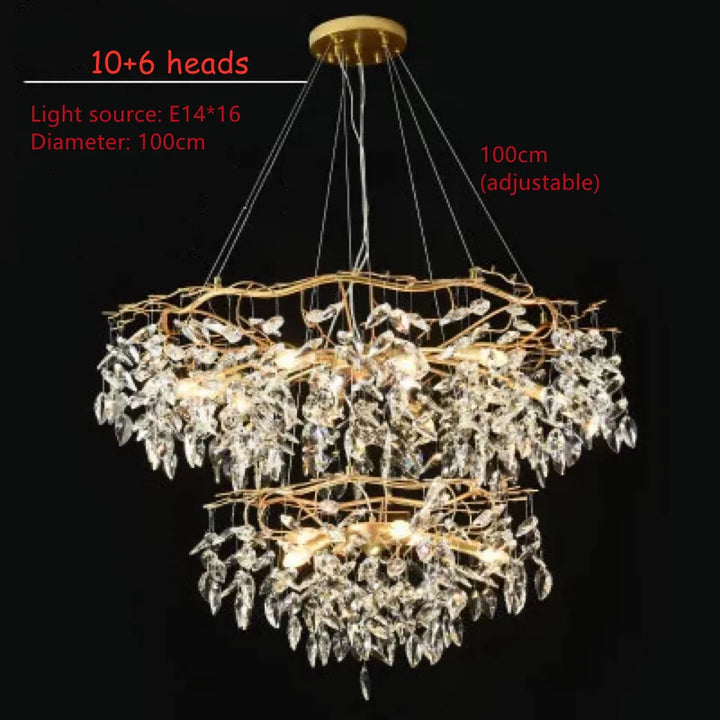 Lustre en Cristal Moderne pour Salon et Hôtels – Zeliora