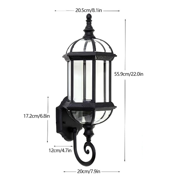 Applique murale vintage en fer noir pour extérieur – Zénithra